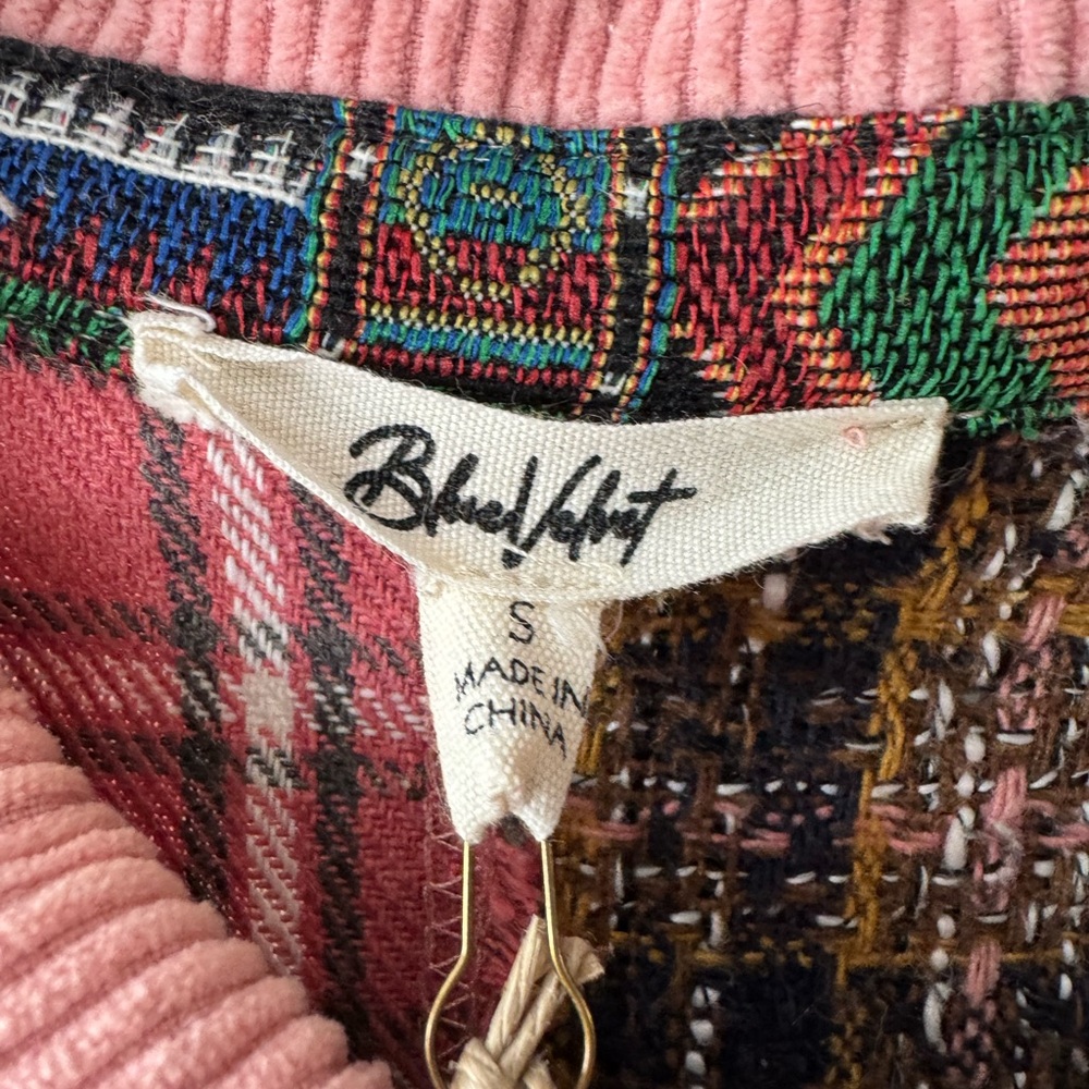 Chic Patchwork Utility Jacket in Pink and Cream N… - image 4